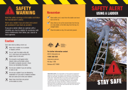 Using a ladder - safety alert