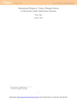 Optimizing pedigrees: Using a biasing system to determine likely