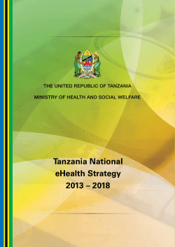 Tanzania National eHealth Strategy 2013 &ndash; 2018