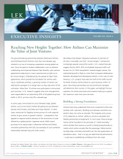 How Airlines Can Maximize the Value of Joint