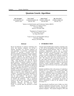 Quantum Genetic Algorithms - People