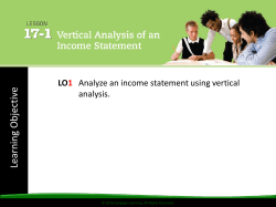 Lesson 17- Vertical Analysis of an Income Statement