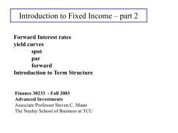Fixed Income Basics