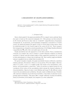 A REALIZATION OF GRAPH-ASSOCIAHEDRA 1. Introduction Given