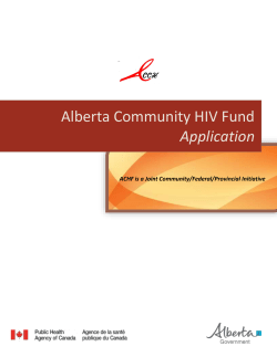 ACHF Application 2017-2020 - Alberta Community Council on HIV