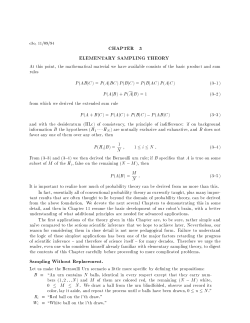 CHAPTER 3 ELEMENTARY SAMPLING THEORY Sampling Without