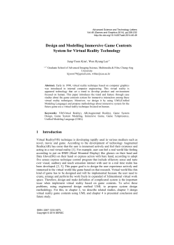 Design and Modelling Immersive Game Contents System for Virtual