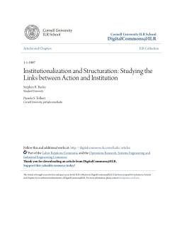 Institutionalization and Structuration: Studying the Links between