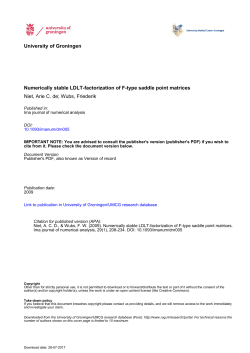 University of Groningen Numerically stable LDLT