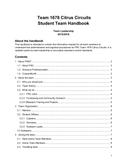 Team 1678 Citrus Circuits Student Team Handbook