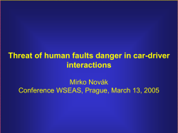 Threat of human faults danger in car-driver interactions