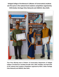 Sinhgad College of Architecture`s (Master of Conservation) students