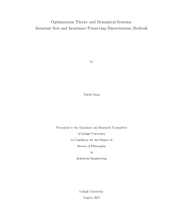 Optimization Theory and Dynamical Systems