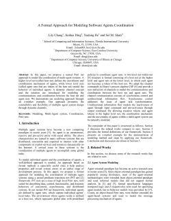 A Formal Approach for Modeling Software Agents Coordination