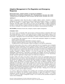 Adaptive Management in Fire Regulation and Emergency Response