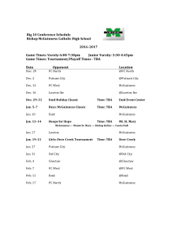 Big 10 Conference Schedule Bishop McGuinness Catholic High