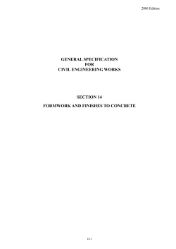general specification for civil engineering works section 14 formwork