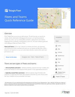 Fleets and Teams Quick Reference Guide