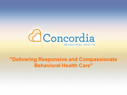 Training Module - Concordia Behavioral Health