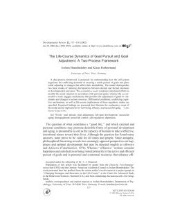 The Life-Course Dynamics of Goal Pursuit and Goal Adjustment: A