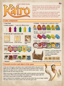 Game components General overview and object of the game