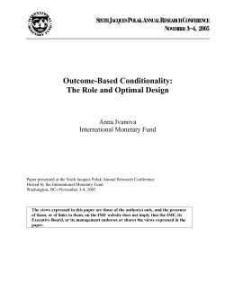 Outcome-Based Conditionality