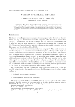 A THEORY OF ENRICHED SKETCHES Introduction