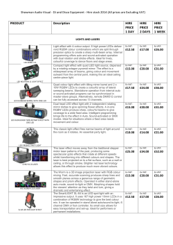 Showman Audio Visual &ndash; DJ and Disco Equipment &ndash; Hire Prices