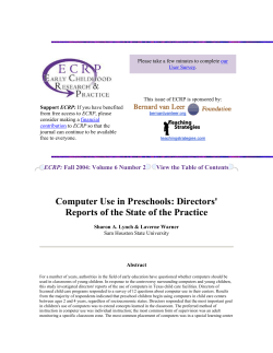 Computer Use in Preschools