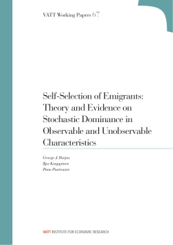 Self-Selection of Emigrants: Theory and Evidence on Stochastic