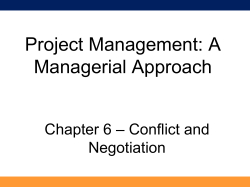 Three main requirements of project negotiation