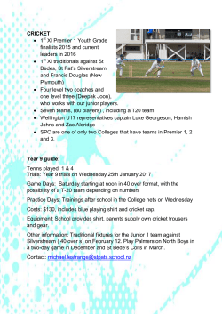 CRICKET &bull; 1 XI Premier 1 Youth Grade finalists 2015 and current