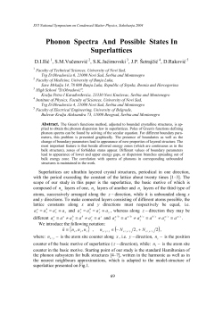 Phonon Spectra And Possible States In Superlattices