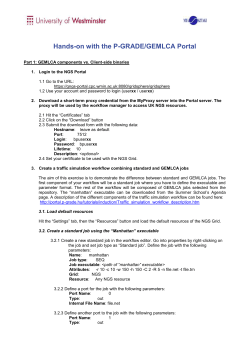 Define a port for the job with the following parameters