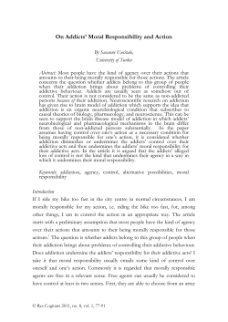On Addicts` Moral Responsibility and Action