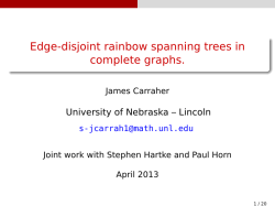 Edge-disjoint rainbow spanning trees in complete graphs.