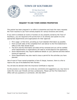 Form to Request to Use Town Properties