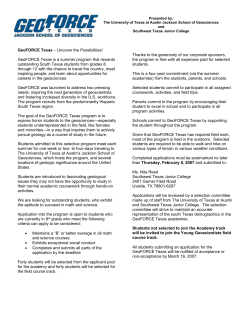GeoFORCE Texas &ndash; Uncover the Possibilities