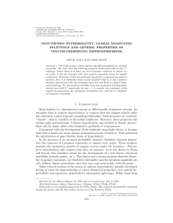 NONUNIFORM HYPERBOLICITY, GLOBAL DOMINATED