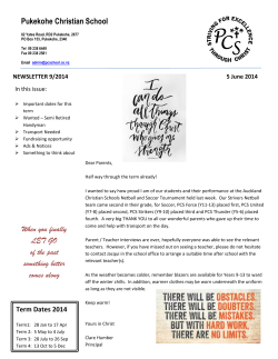 Pukekohe Christian School When you finally LET GO of the past