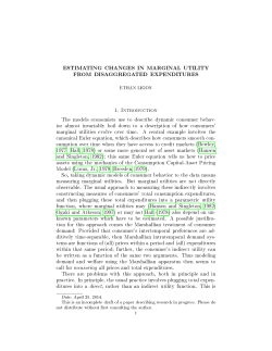 ESTIMATING CHANGES IN MARGINAL UTILITY FROM