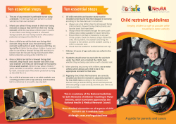 Child restraint guidelines