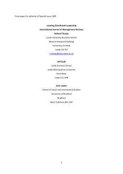 Locating Distributed Leadership