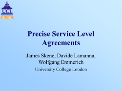 Precise Service Level Agreements