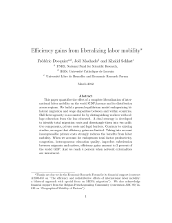 Efficiency gains from liberalizing labor mobility