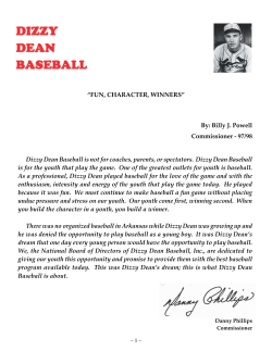 2016 Dizzy Dean Baseball Rules