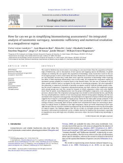 An integrated analysis of taxonomic surrogacy - PPBio