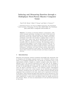 Inducing and Measuring Emotion through a Multiplayer First