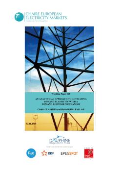 an analytical approach for elasticity of demand activation with