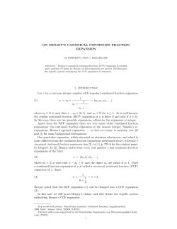 ON DENJOY`S CANONICAL CONTINUED FRACTION EXPANSION